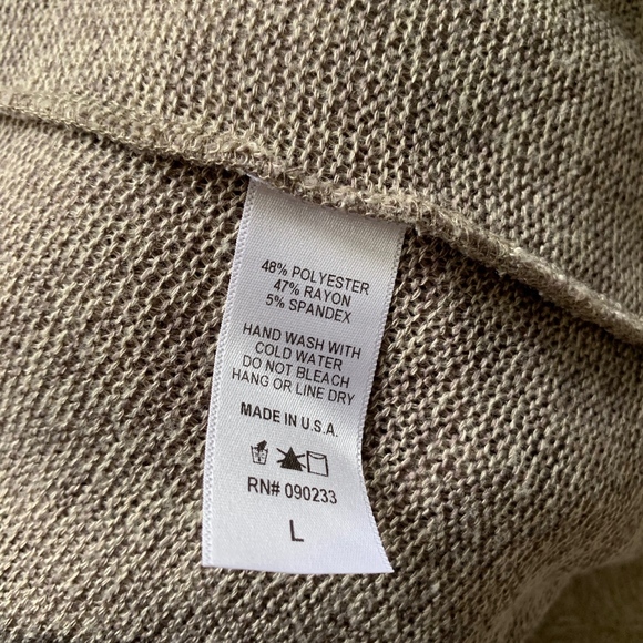 OPEN DRAPE OATMEAL HEATHER MARLED BEIGE TAN - Picture 6 of 6